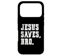 Custodia per iPhone 17 Pro Vintage Faith Jesus Saves Bro Christian Religious Believe