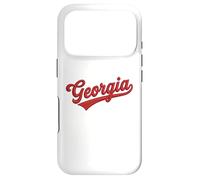 Custodia per iPhone 17 Pro Vintage Georgia Script Classic Embroidered Style