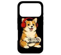 Custodia per iPhone 17 Pro Vintage Giapponese Corgi Cane Gamer Grafica Retro Giappone Anime
