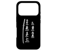 Custodia per iPhone 17 Pro Vintage Giapponese Lettera Samurai Katana Spada Guerriero
