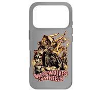 Custodia per iPhone 17 Pro Vintage Horror lupi mannari su ruote Biker