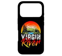 Custodia per iPhone 17 Pro Virgin River, maglietta retrò minimalista con scritta "River Virgin
