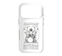Custodia per iPhone 17 Pro Vitruviano Batterista Percussioni Leonardo Da Vinci Batteria Vintage