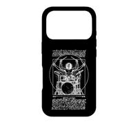 Custodia per iPhone 17 Pro Vitruviano Batterista Percussioni Leonardo Da Vinci Batteria Vintage
