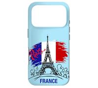 Custodia per iPhone 17 Pro Vive La France - Disegno di schizzo della Torre Eiffel di Parigi