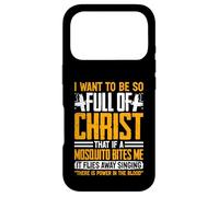Custodia per iPhone 17 Pro Voglio essere così pieno di Cristo zanzara divertente cristiano