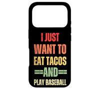 Custodia per iPhone 17 Pro Voglio solo mangiare tacos e giocare a baseball Uomini Donne Bambini