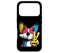 Custodia per iPhone 17 Pro Volpe dei cartoni animati Peace Graffiti Pop carattere grafico arte faccia