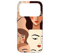 Custodia per iPhone 17 Pro Volti femminili astratti Design moderno in stile minimalista