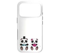 Custodia per iPhone 17 Pro Wedding Panda Bear Sposa Sposo Sposato Luna di Miele Corrispond