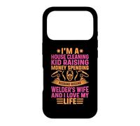 Custodia per iPhone 17 Pro Welder Husband I'm A House Cleaning Kid Raising Money