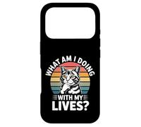 Custodia per iPhone 17 Pro What Am I Doing With My Lives Sarcastic Cat Puns -