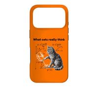 Custodia per iPhone 17 Pro What Cats Really Think Funny Cat Physics Humor Men Women