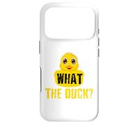 Custodia per iPhone 17 Pro What The Duck? Divertente paperella di gomma da fattoria animale domestico zoo regalo