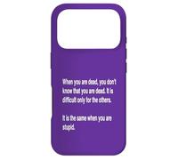 Custodia per iPhone 17 Pro When You Are Dead You Do Not Know You Are Dead Testo Bianco