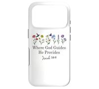 Custodia per iPhone 17 Pro Where God Guides He Provides Isaiah 58:11 Jesus Bible Verse