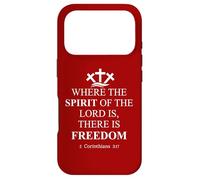 Custodia per iPhone 17 Pro Where the Spirit of the Lord is There's Freedom US Christian