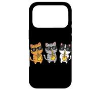 Custodia per iPhone 17 Pro Whimsical Feline Saxophonist Group Jazz Cat Aesthetic