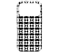 Custodia per iPhone 17 Pro White Black Circle Geometry Scandinavian Abstract Pattern