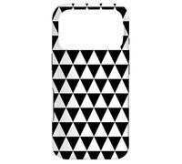 Custodia per iPhone 17 Pro White Black Nordic Scandinavian Triangles Squares Pattern