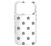 Custodia per iPhone 17 Pro White Black Stars Night Constellations Sky Pattern