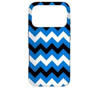 Custodia per iPhone 17 Pro White Blue Black Estonia Tricolor Zigzag Line Baltic Pattern