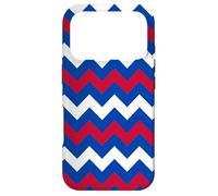 Custodia per iPhone 17 Pro White Blue Red Netherlands Tricolor Zigzag Triangles Pattern