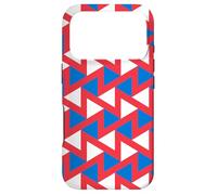 Custodia per iPhone 17 Pro White Blue Red Russia Tricolor Zigzag Triangle Pattern