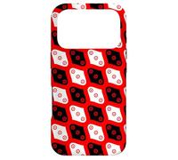 Custodia per iPhone 17 Pro White Red Black Ovals Circle Dots Garlic Onion 1960s Pattern