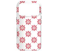 Custodia per iPhone 17 Pro White Red Floral Maple Leaf Canada Natural Pattern
