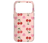Custodia per iPhone 17 Pro Wild Cherries Hearts Pattern Cherry Red