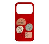Custodia per iPhone 17 Pro Wildflower Line Art Abstract Botanical Mid Century