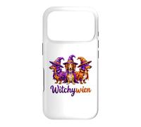 Custodia per iPhone 17 Pro Witchy Halloween WitchyWien Dachshund Dogs In Witch Hat