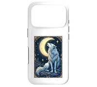 Custodia per iPhone 17 Pro Wolf Howling Moon Celestial Mystical Nature Gothic Animal