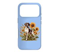 Custodia per iPhone 17 Pro Womens Girls Flowers Hunting Dog German Shorthaired Pointer