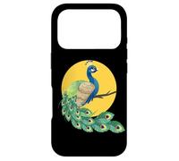 Custodia per iPhone 17 Pro Womens Girls Kid Beautiful Yellow Moon Elegant Peacock Lover