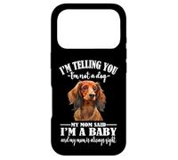 Custodia per iPhone 17 Pro Womens Girls Mom Says Im A Baby Long Haired Dachshund Lover