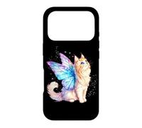 Custodia per iPhone 17 Pro Womens Girls Orange Cat Lady Kitten Mom Art Cat Fairy Lover