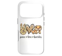 Custodia per iPhone 17 Pro Womens & Girls Tiny Dinosaur Peace Love Bearded Dragon Lover