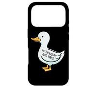 Custodia per iPhone 17 Pro Womens Kids Funny No Thoughts Just Vibes Duck Lover