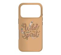 Custodia per iPhone 17 Pro Women's Wild Spirit Boho Feather Floral Typography