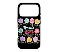 Custodia per iPhone 17 Pro Words Matter Speak Gentilezza Grafica floreale positiva