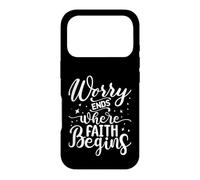 Custodia per iPhone 17 Pro Worry Ends Where Faith Begins