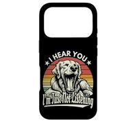 Custodia per iPhone 17 Pro Yawn Golden Retriever Ti sento, solo che non ascolto Retro