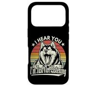 Custodia per iPhone 17 Pro Yawn Husky/Malamute Ti sento, ma non ascolto retrò