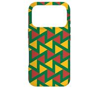 Custodia per iPhone 17 Pro Yellow Green Red Lithuania Tricolor Zigzag Triangle Pattern
