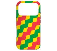Custodia per iPhone 17 Pro Yellow Green Red Zigzag Congo Color Energy Pattern