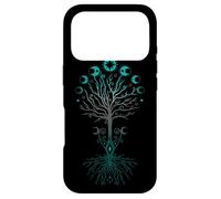 Custodia per iPhone 17 Pro Yggdrasil - Mondiale "Moon Phases Tree of Life - Pagan Art
