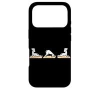 Custodia per iPhone 17 Pro Yoga Sport Esercizio Meditazione Relax Divertente Cane Yoga Pose