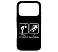 Custodia per iPhone 17 Pro Your Boyfriend vs My Boyfriend Funny Marathon Running Design
